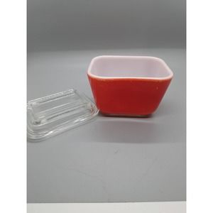 Vintage 1950's Red Pyrex Fridgie